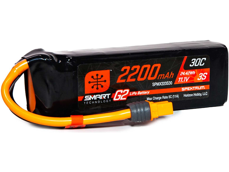 Spektrum Smart G2 LiPo 11.1V 2200mAh 30C IC3 SPMX223S30