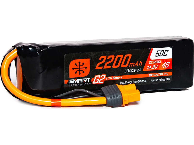 Spektrum Smart G2 LiPo 14.8V 2200mAh 50C IC3 SPMX224S50