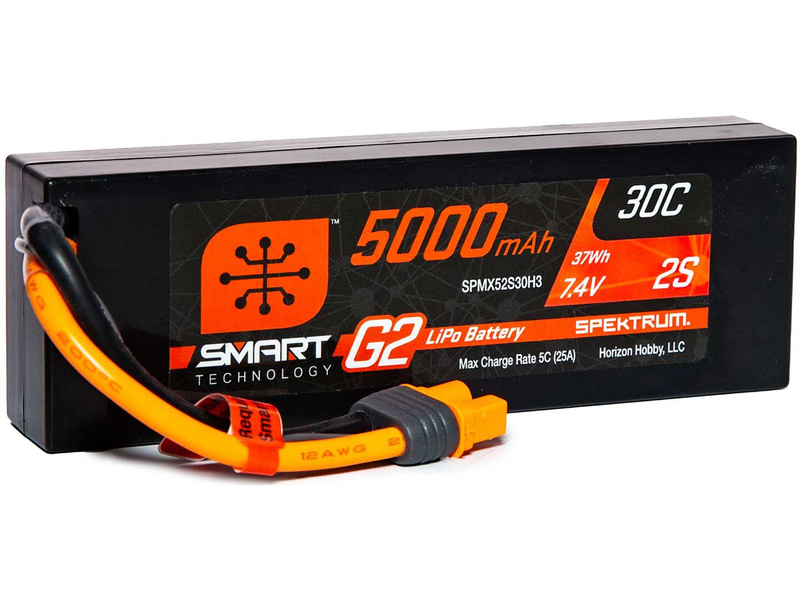 Spektrum Smart G2 LiPo 7.4V 5000mAh 30C HC IC3 SPMX52S30H3