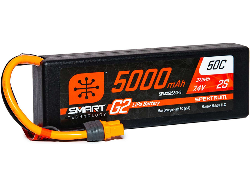 Spektrum Smart G2 LiPo 7.4V 5000mAh 50C HC IC3 SPMX52S50H3