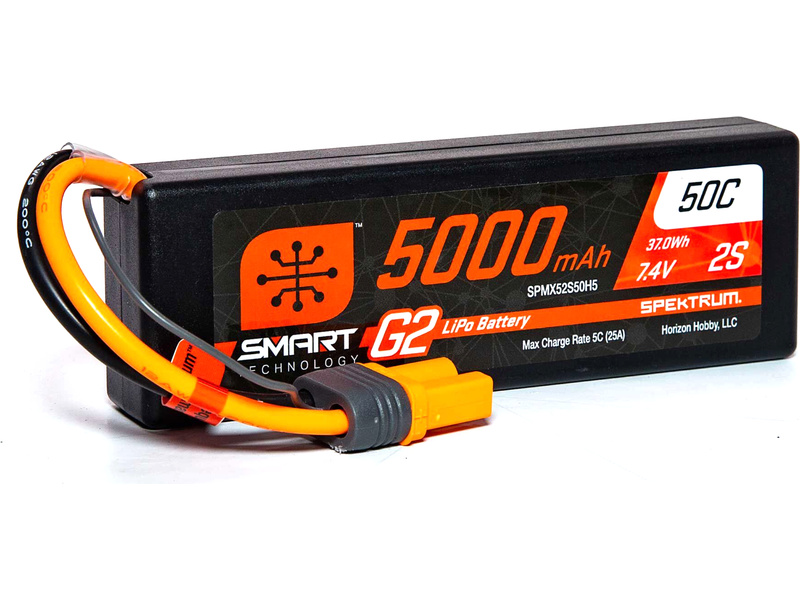 Spektrum Smart G2 LiPo 7.4V 5000mAh 50C HC IC5 SPMX52S50H5