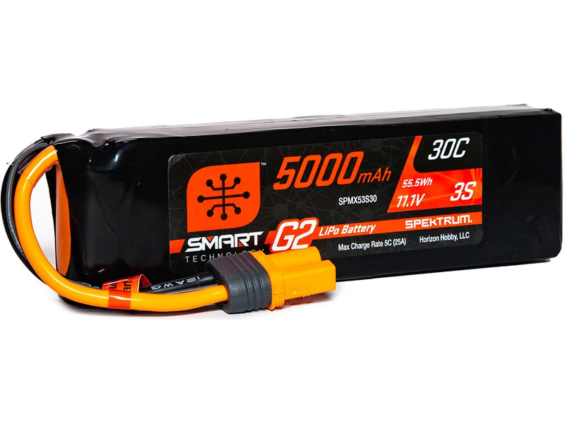 Spektrum Smart G2 LiPo 11.1V 5000mAh 30C IC5 SPMX53S30