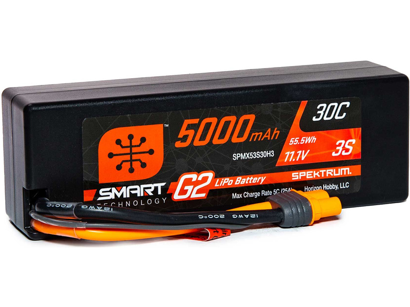 Spektrum Smart G2 LiPo 11.1V 5000mAh 30C HC IC3 SPMX53S30H3