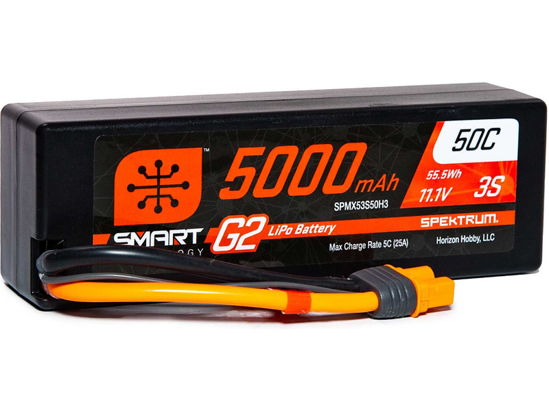 Spektrum Smart G2 LiPo 11.1V 5000mAh 50C HC IC3 SPMX53S50H3