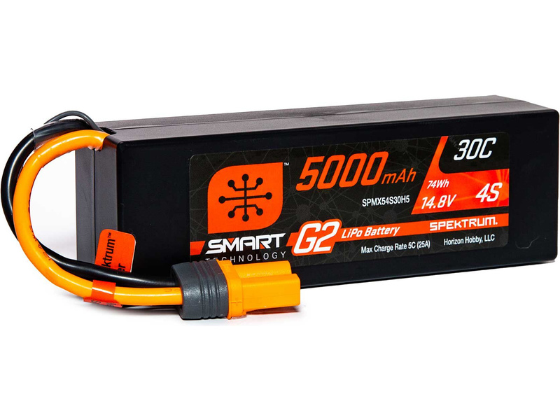 Spektrum Smart G2 LiPo 14.8V 5000mAh 30C HC IC5 SPMX54S30H5