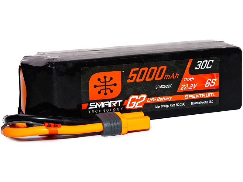 Spektrum Smart G2 LiPo 22.2V 5000mAh 30C IC5 SPMX56S30