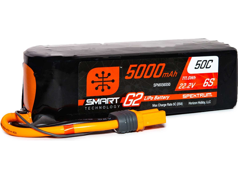 Spektrum Smart G2 LiPo 22.2V 5000mAh 50C IC5 SPMX56S50